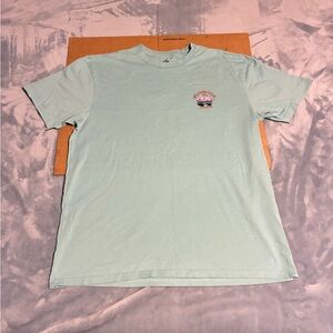 Quiksilver Light Blue Green Mint Short Sleeve Tee Florida Flamingo XL New